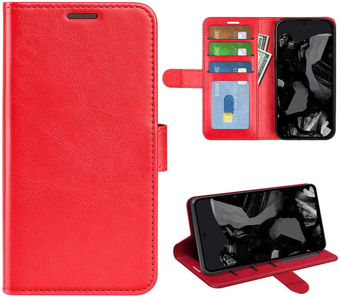 MobyDefend Hoesje - Geschikt voor Google Pixel 9 Pro XL - Wallet Book Case (Sluiting Achterkant) - Rood