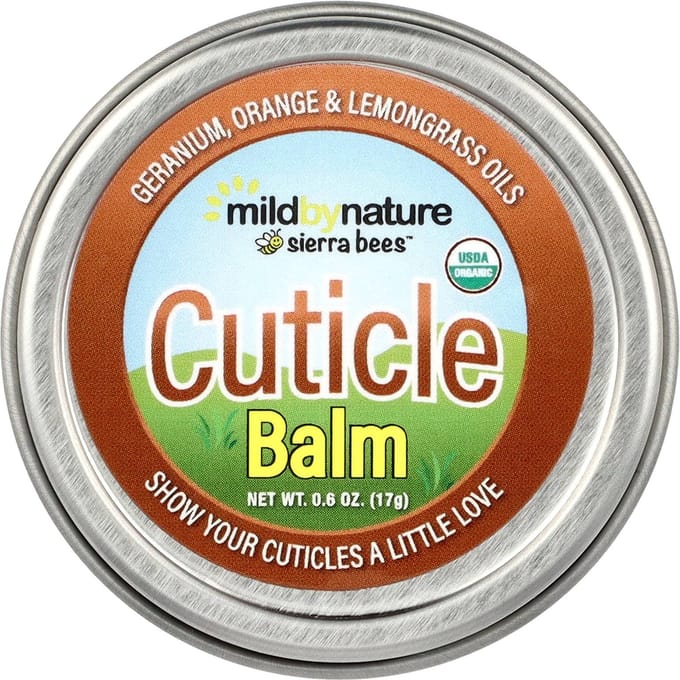 Mild By Nature, Sierra Bees™, Baume Soin Cuticules, Géranium, Orange & Citronnelle, 0,6 oz (17 grammes) brown