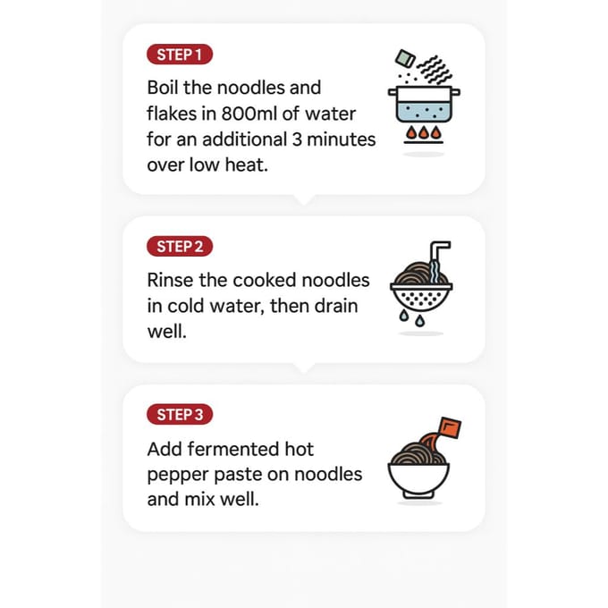 [Nongshim] Doongji Koude Noedels 2 Soorten Bibim-Naengmyeon