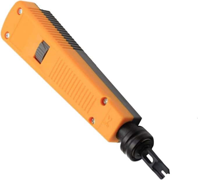 Netwerk Draadponstool - Ethernet Kabel Tool - Netwerk Installatie - Afneembare Kop - 25 cm - Grijs