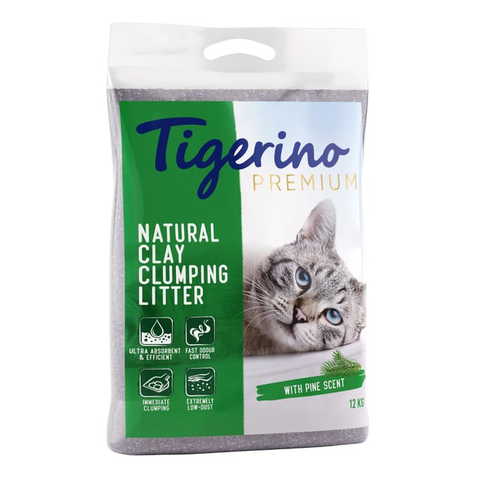 12kg Tigerino Premium Kattenbakvulling Dennengeur Kat