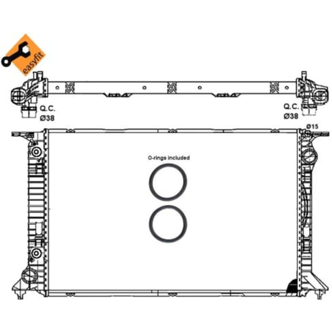 Radiator, motorkoeling NRF 53065