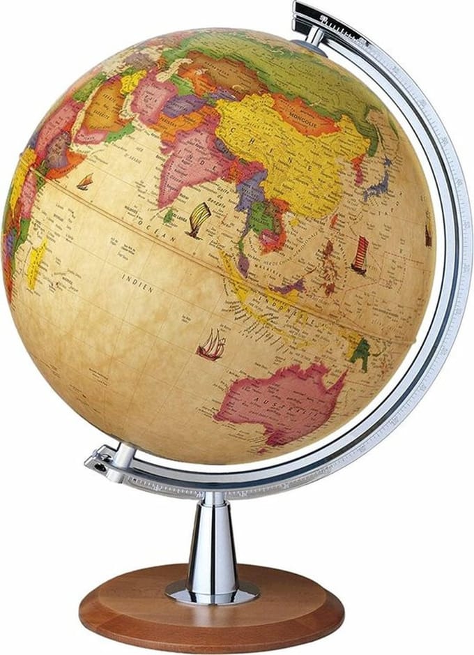 Tecnodidattica - Colombo EU LED met lens - Hout - Wereldbol - Ø30cm - Nederlands