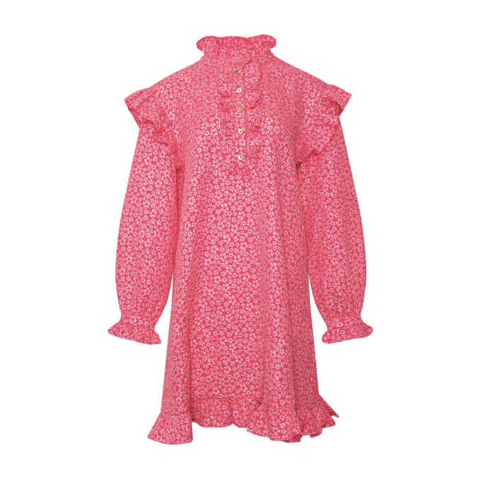 Reno Ruby Ruffle-jurk in lichtroze