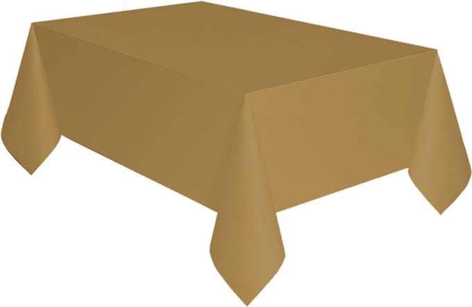 Kleur Goud, Goud Papier tafelkleed 137x274 cm