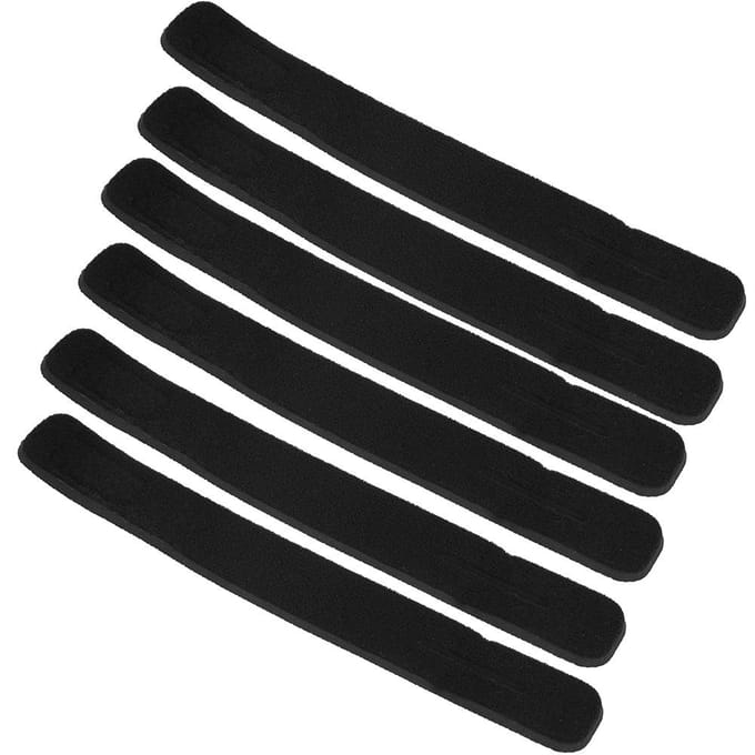 6 stuks   Zak Zacht Elastisch Hengel Hengelriem Houders Buiten Verstelbaar Visgerei Tie Strap black