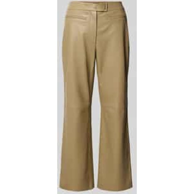 Regular fit leren broek van echt lamsleer model 'SIMARY'