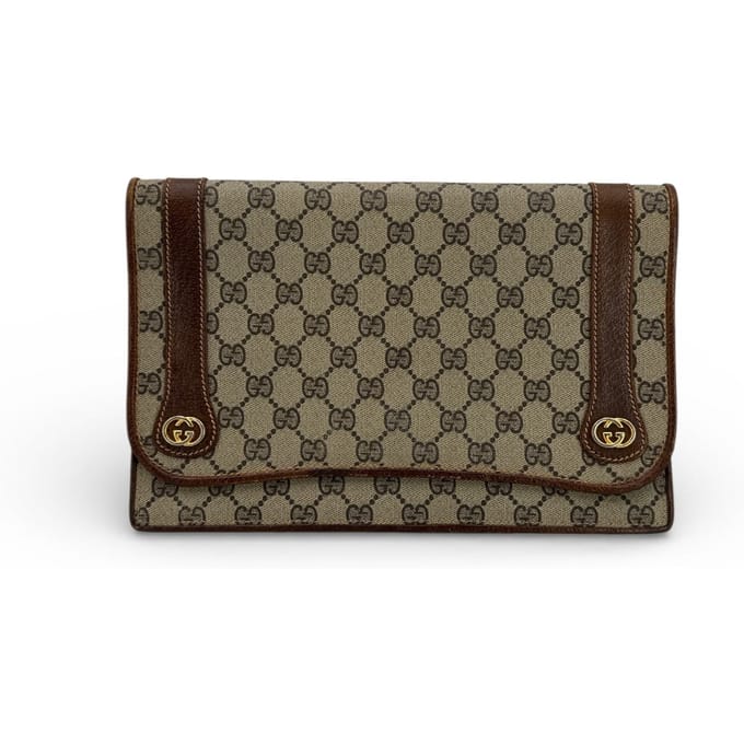 Gucci Vintage stoffen clutch tas