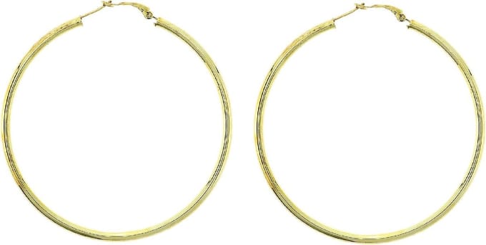 Behave - Goudkleurige oorringen 7 cm - Statement oorbellen trend