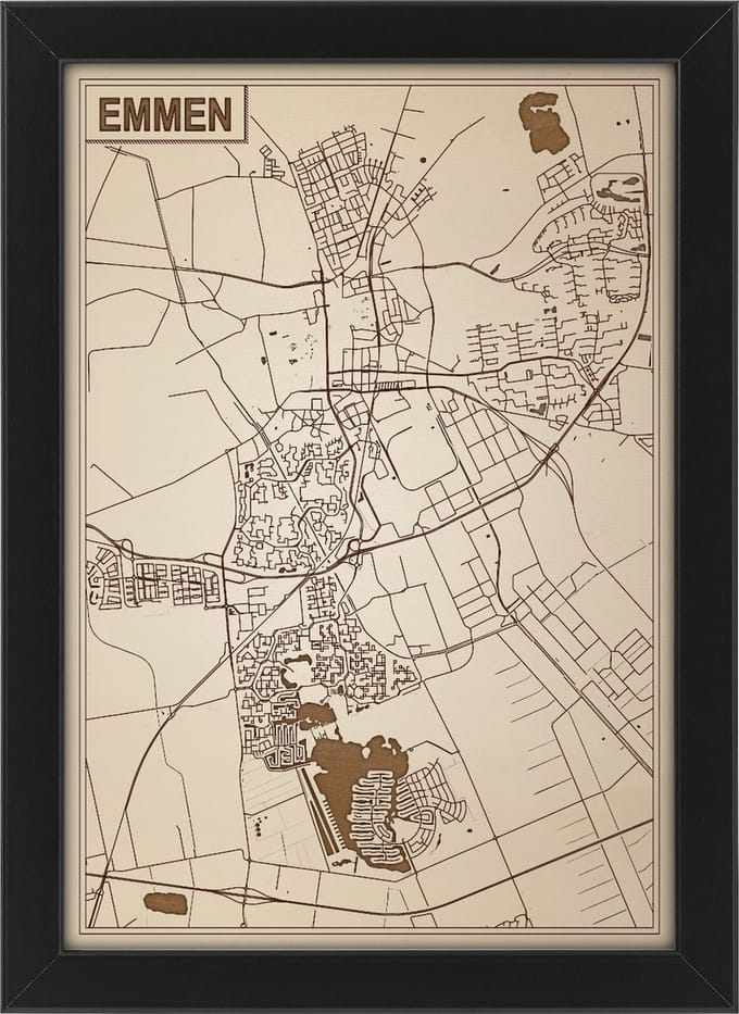 Decoratief Beeld - Houten Van Emmen - Hout - Bekroned - Bruin - 21 X 30 Cm