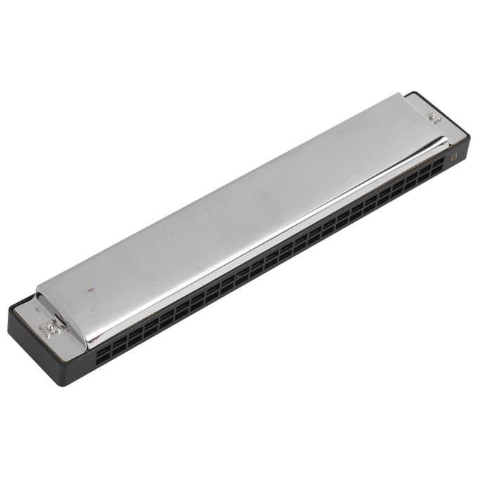 Mondharmonica D Toon 24 Gaats Speel Mondorgel Blaas Muziekinstrument met Doos Doek gray