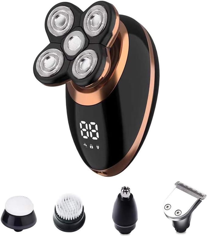 Elektrisch Scheerapparaat Mannen - Scheerapparaat Set - Gezichtsverzorging - 5-in-1 Multifunctioneel - 2 uur opladen - Geassorteerd