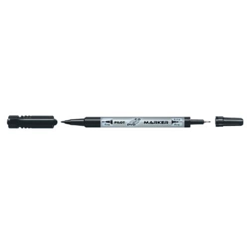 Cd marker pilot twin f en ef 0.7 mm en 0.4 mm zwart