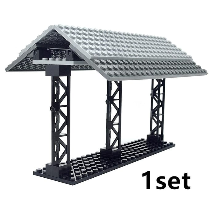 Stadstrein Bufferstop Onderdelen MOC Bouwstenen Creatieve Brug Leduo Assemblage Deeltjes Speelgoed voor Treinstation