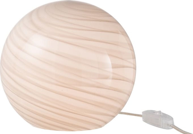 J-Line lamp Dany Strepen Rond - glas - grijs - small