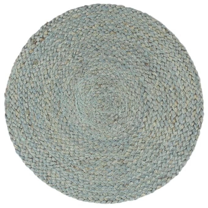 vidaXL - Placemats - 6 - st - rond - 38 - cm - jute - olijfgroen