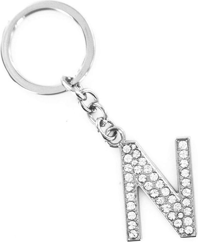 Sleutelhanger Diamant Letter - N