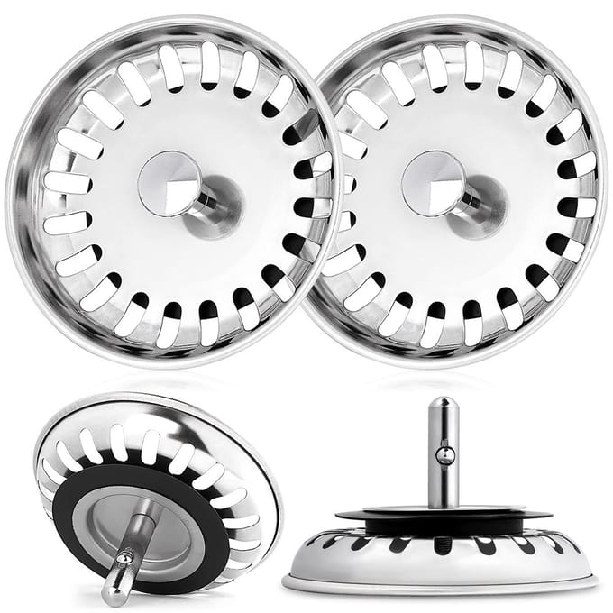 1PC 80/82/84mm Premium Crépine d'Évier de Cuisine de Remplacement Bouchon de Vidange Filtre de Vidange d'Évier Acier Pour Accessoires d'Éviers de Salle de Bain white