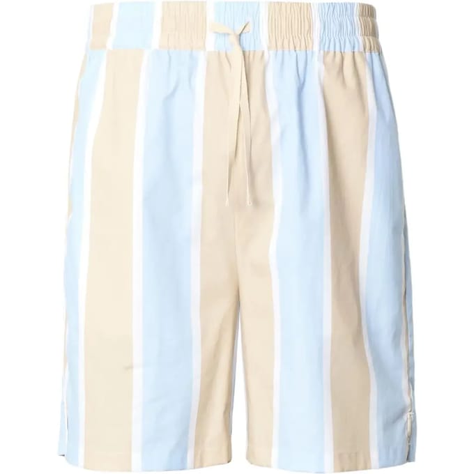 Urban Classics - Summer Stripe Resort Korte broek - M - Beige/Blauw