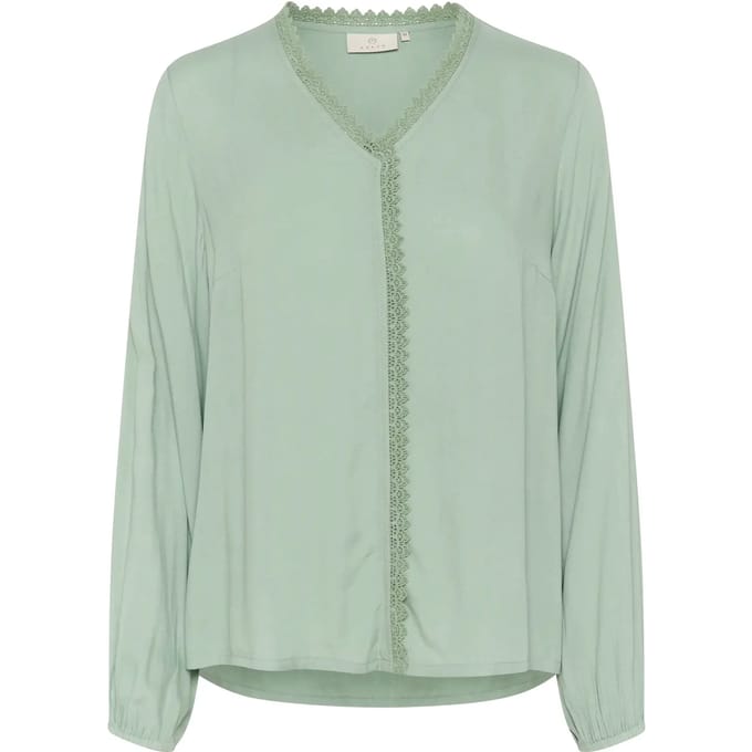 Blouse met lange mouwen Regular fit Granite Green