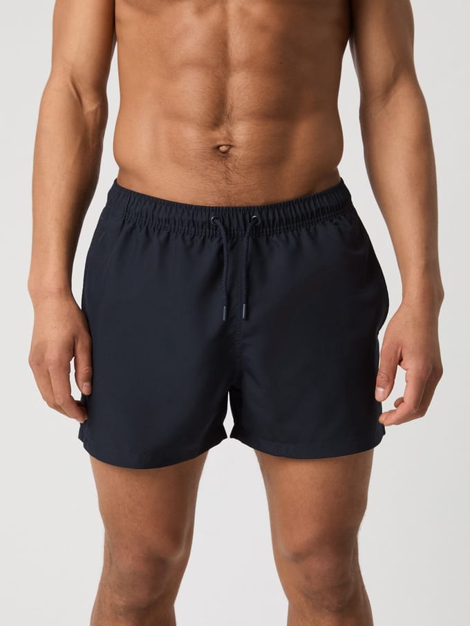 Björn Borg Solid Zwembroek Heren Zwemshort Mannen - Korter Model - 100% Gerecycled Polyester - Donkerblauw - Maat S