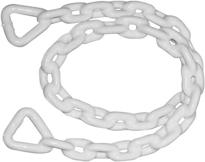 Ankerketting Vinyl gecoat - Scheepsketting Boot - Bootbeveiliging - Versterkte oversized schakels - 0.6 cm x 121.9 cm - Wit