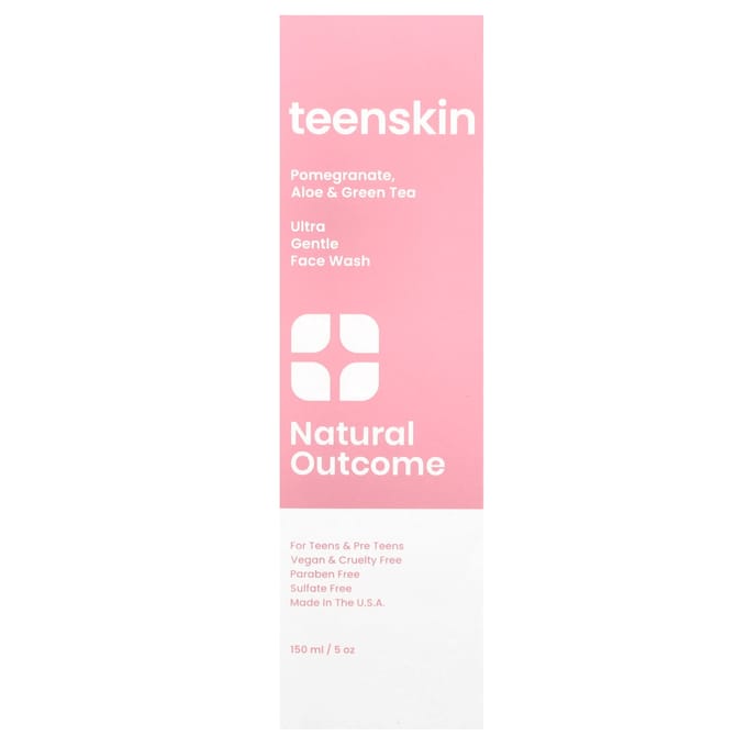 Natural Outcome, TeenSkin, Nettoyant Visage Ultra Doux, 5 oz (150 ml) white