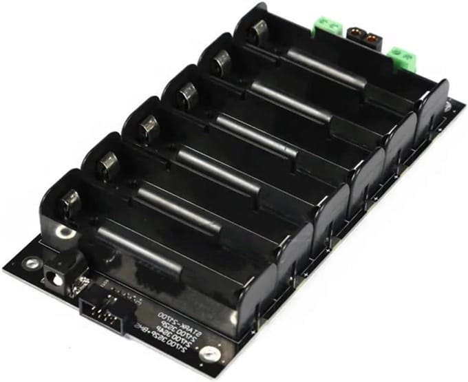 Printplaat Batterijhouder - Power Bank Case - DIY Energie Opslag - Stapelbare Structuur - 3S1P - Zwart