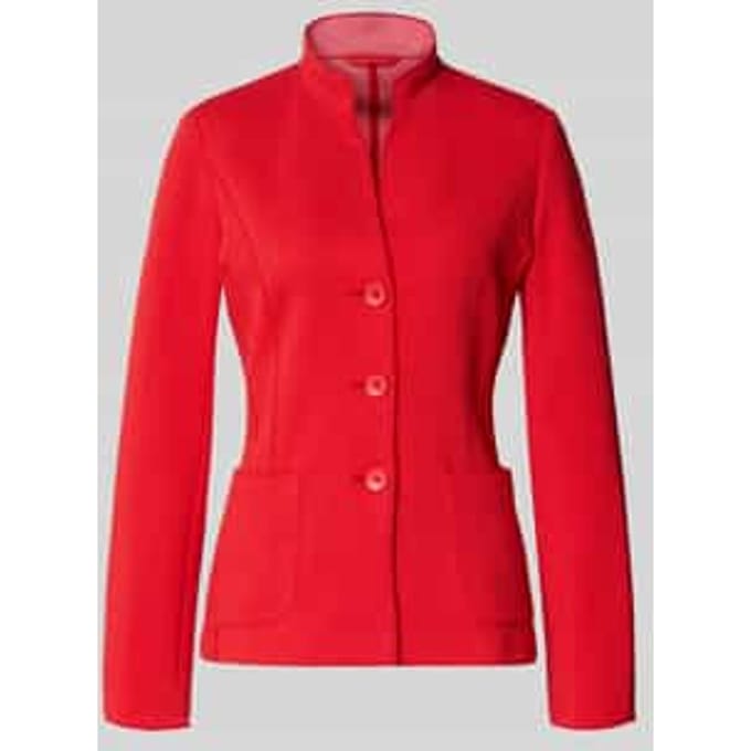 Slim fit blazer met opstaande kraag