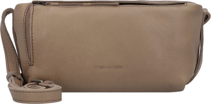 FREDsBRUDER Leren Schoudertas Leia Crossbag Almond Taupe