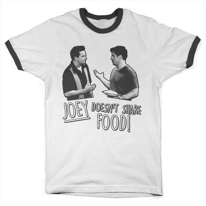 Friends Heren Tshirt -M- Joey Doesn't Share Food Wit