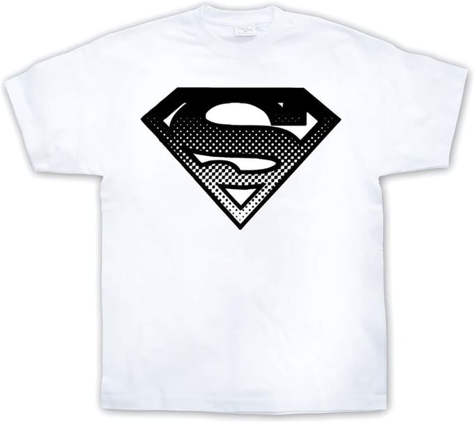 Superman Halft-on-e Shield T-shirt Whit-e