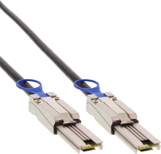 InLine® SAS verbindingskabel, Mini-SAS SFF-8088 naar Mini-SAS SFF-8088, 0,5m