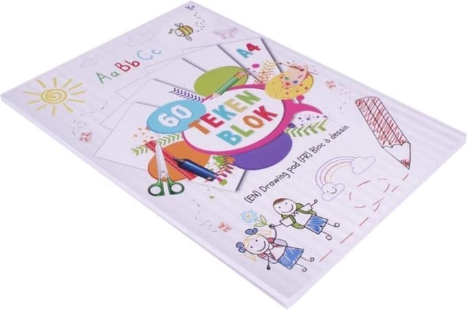 Grafix Tekenblok A4 Junior 21 X 29,7 Cm Wit 60 Vellen