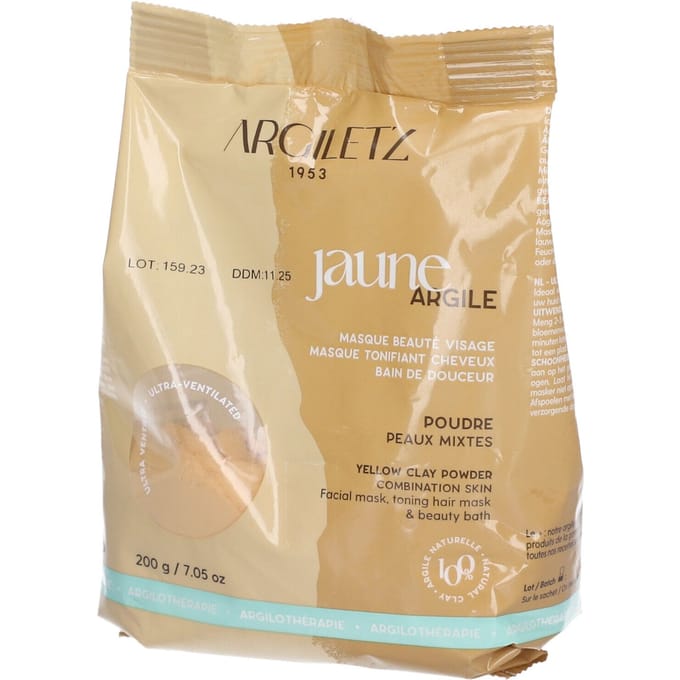 Argiletz Gele Klei Masker en voor in Bad 200 Poeder
