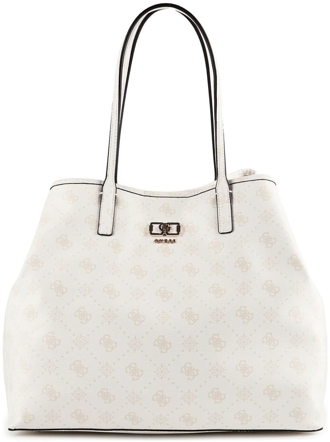 GUESS shopper Emelie Logo 2 in 1 Tote White Logo wit