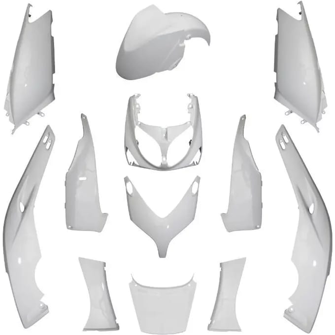 Kuipset P2R voor Scooter Yamaha 500 Tmax 2001 tot 2007 12 delen wit glanzend Nieuw