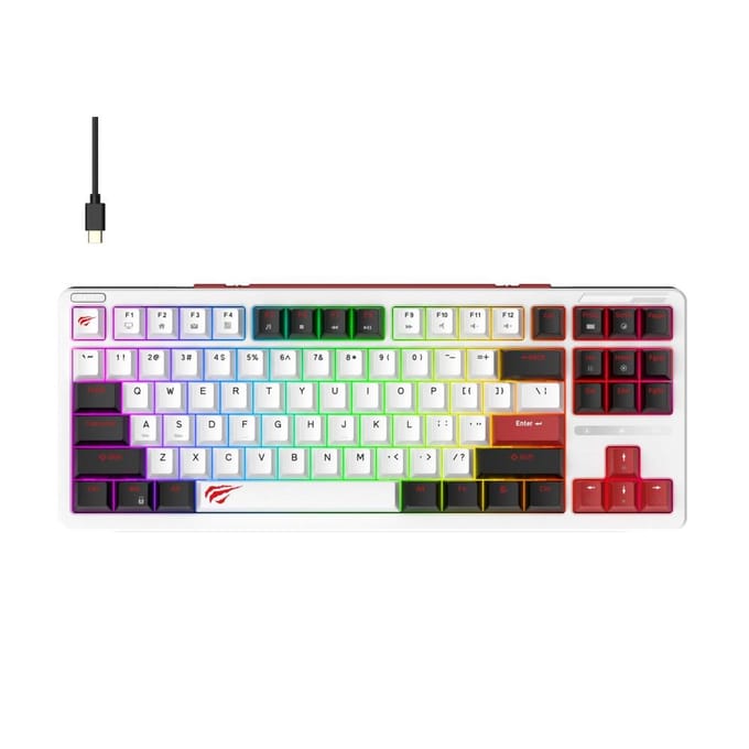 Gaming Toetsenbord Bedraad USB HAVIT KB902L, RGB, 1.8m, Multikleur