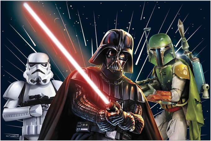 Vegaoo - Star Wars Galaxy tafelkleed 120 x 180 cm