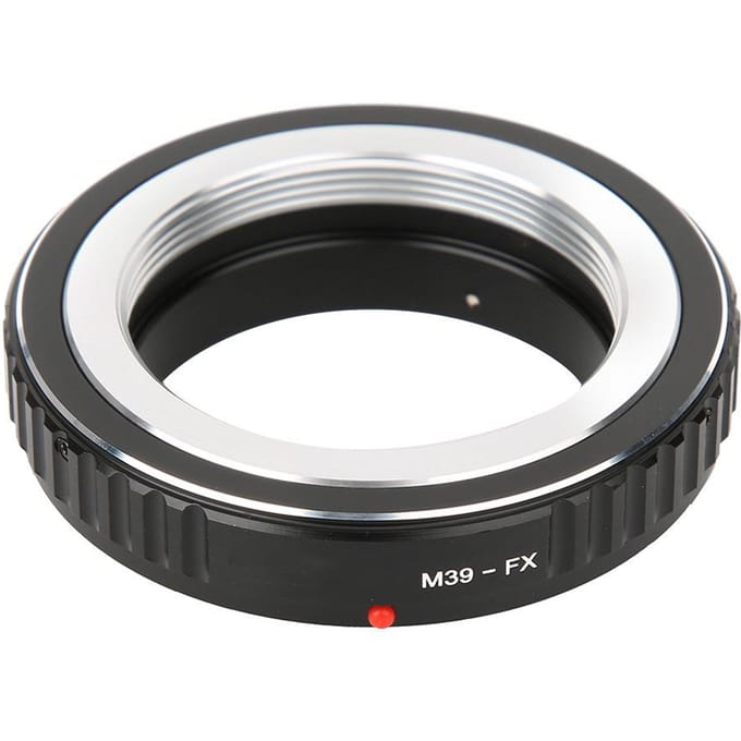 Fikaz M39-FX Camera Lens Mount Adapterring voor Zenit M39 Lens naar voor Fujifilm FX Mount Camera black