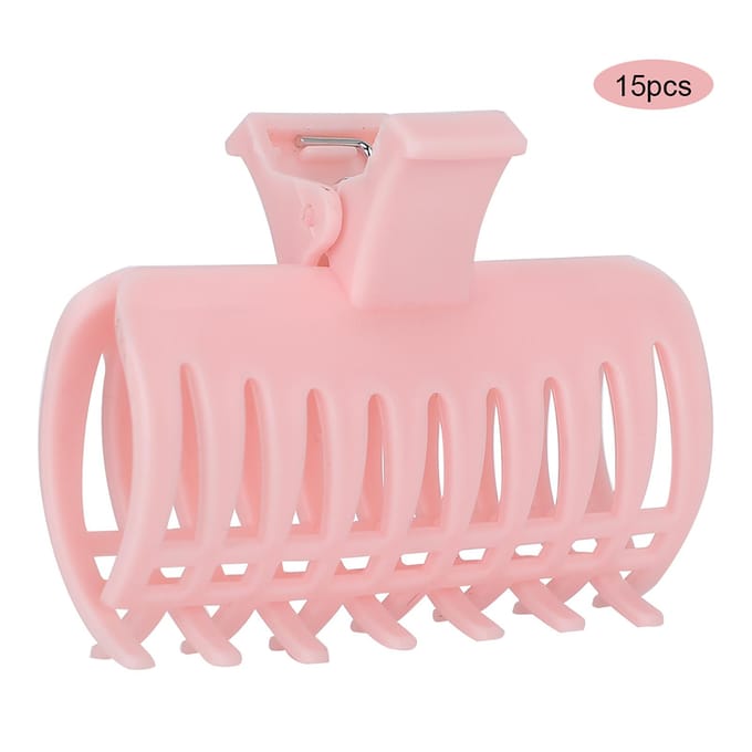 15-delige Set Krulclip Haarroller Fixeerklem Vasthoudklem Haarknipper Tool Roze beige