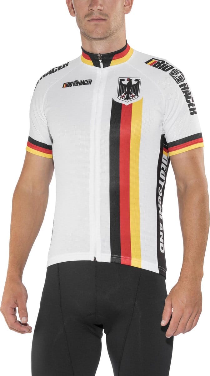 Bioracer Germany Jersey korte mouwen wit Maat XXL