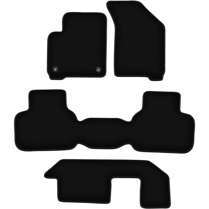 BASIC zwarte veloursmatten voor: Fiat Freemont 7-zits (2011-2016)