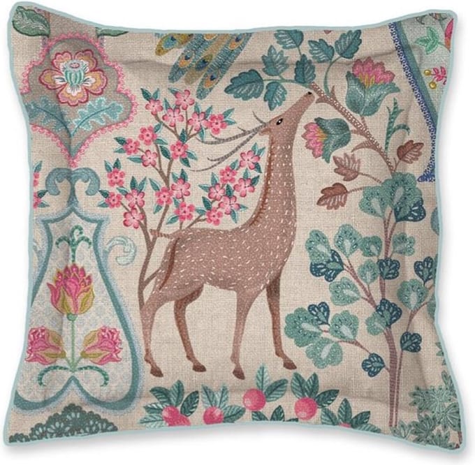 Sierkussen Pip Studio Pavoni Vierkant - Off White