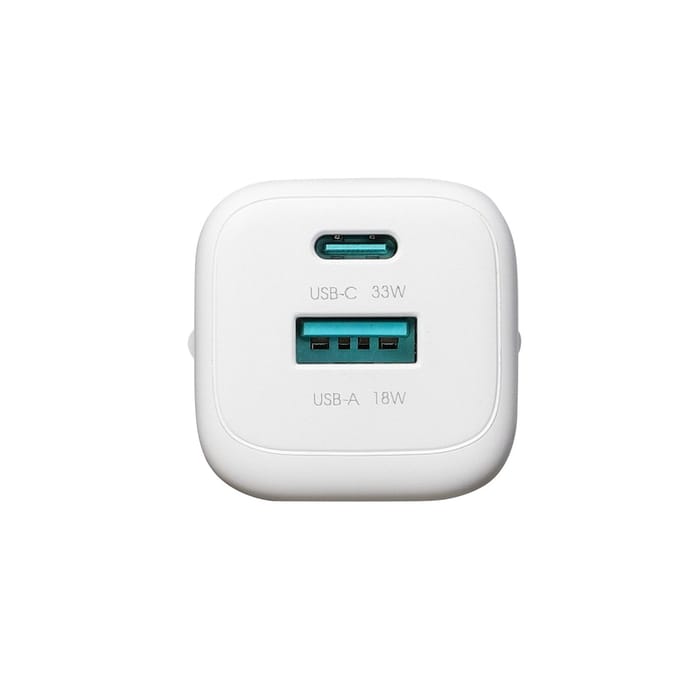 Netlader met USB-C-kabel Joyroom JR-TG7, 33W, 3A, 1 x USB-A - 1 x USB-C, Wit