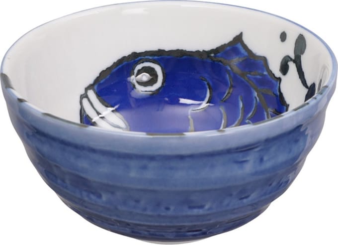Tokyo Design Studio - Seafood Snapper Kom - Blauw - 500 ml - Ø 13,2 cm - Japans Servies