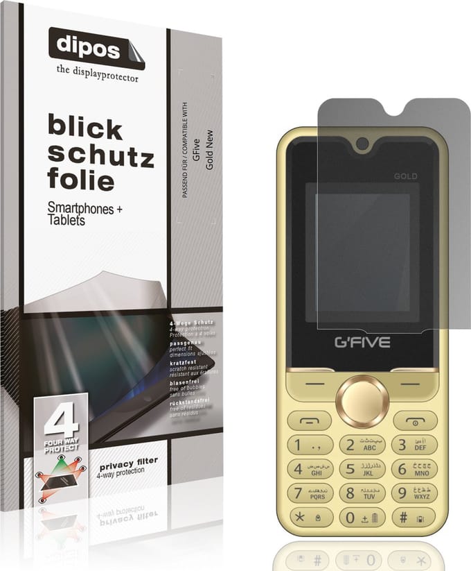 dipos – Matte Privacy Screenprotector geschikt voor GFive Gold New | Anti-Spy Beschermfolie