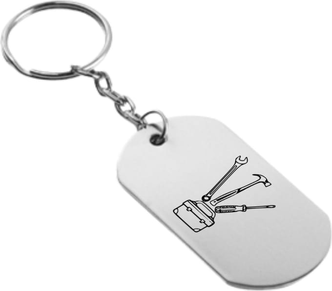 Akyol - Vader gereedschap sleutelhanger cadeau - Hamer - Schroevendraaier - steeksleutel