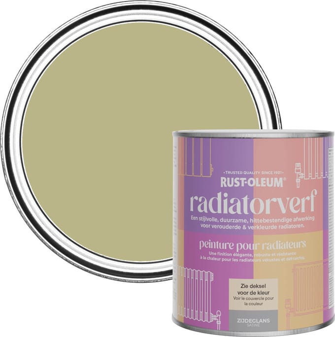 Rust-Oleum Groen Radiatorverf Zijdeglans - Saliegroen 750ml