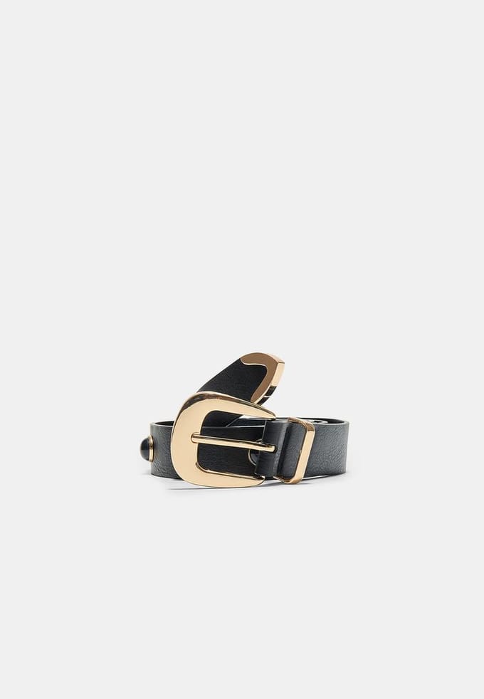 Stradivarius Riem met stenen  Zwart 80